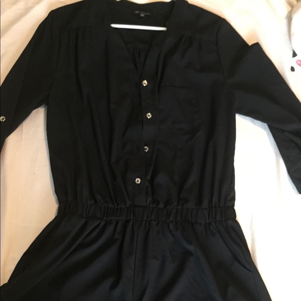 Black Romper, Quarter Sleeve